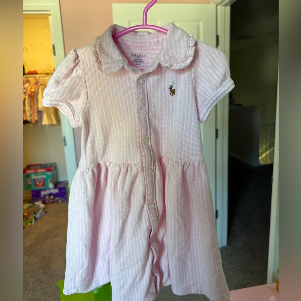 Ralph Lauren Light Pink Button-Up Dress